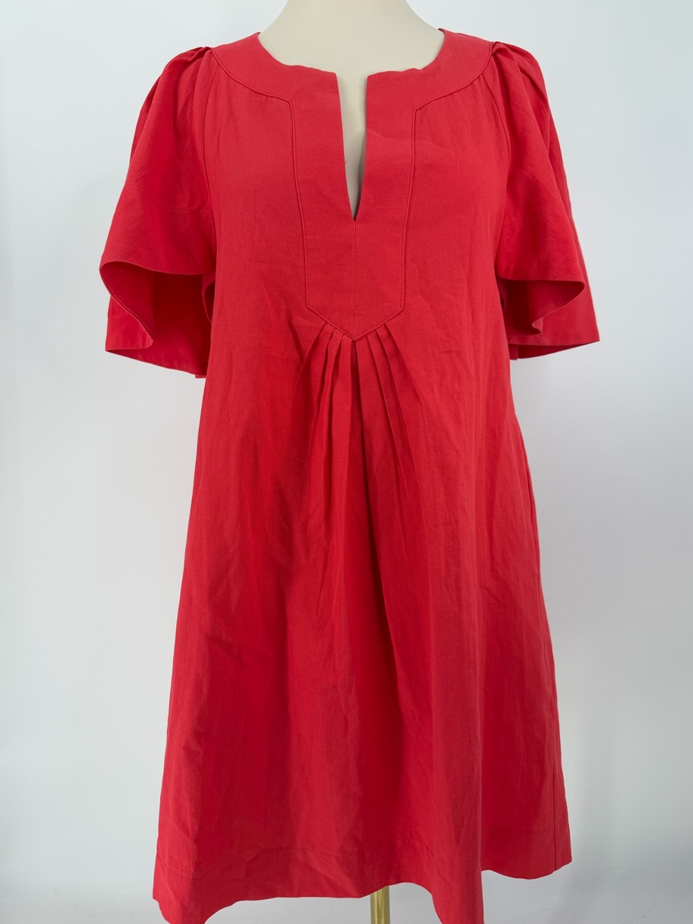 Pomander Place, 100% Cotton Finley Flutter Sleeve Dress, Size XS